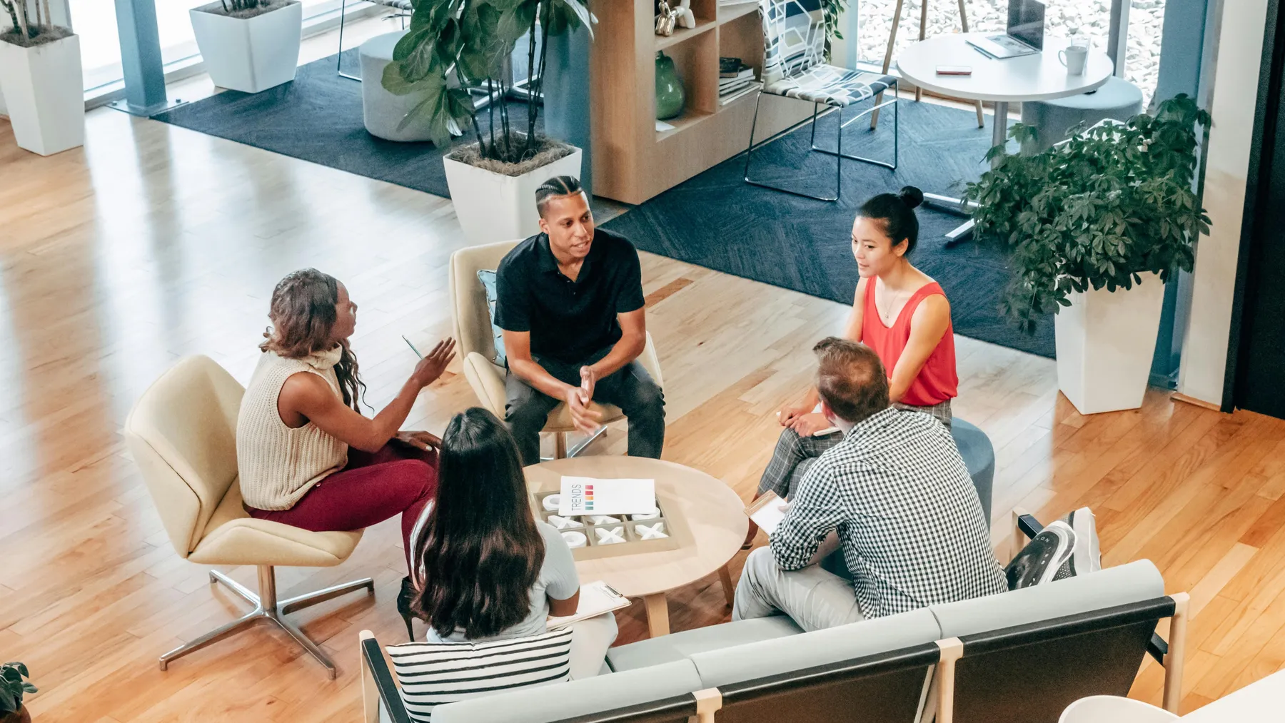 Marketing team discussion roundtable