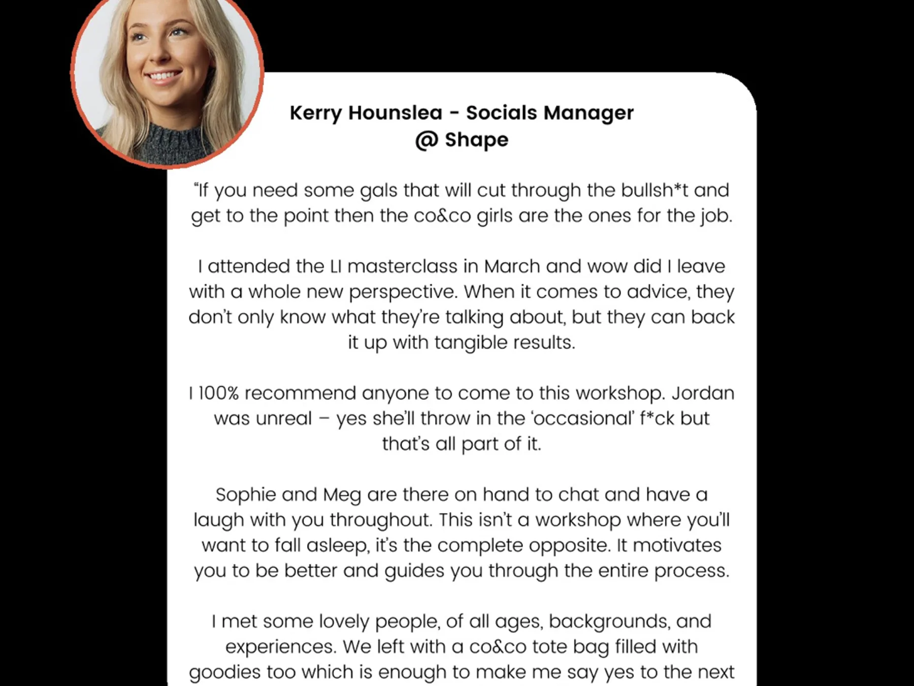 Kerry Hounslea review