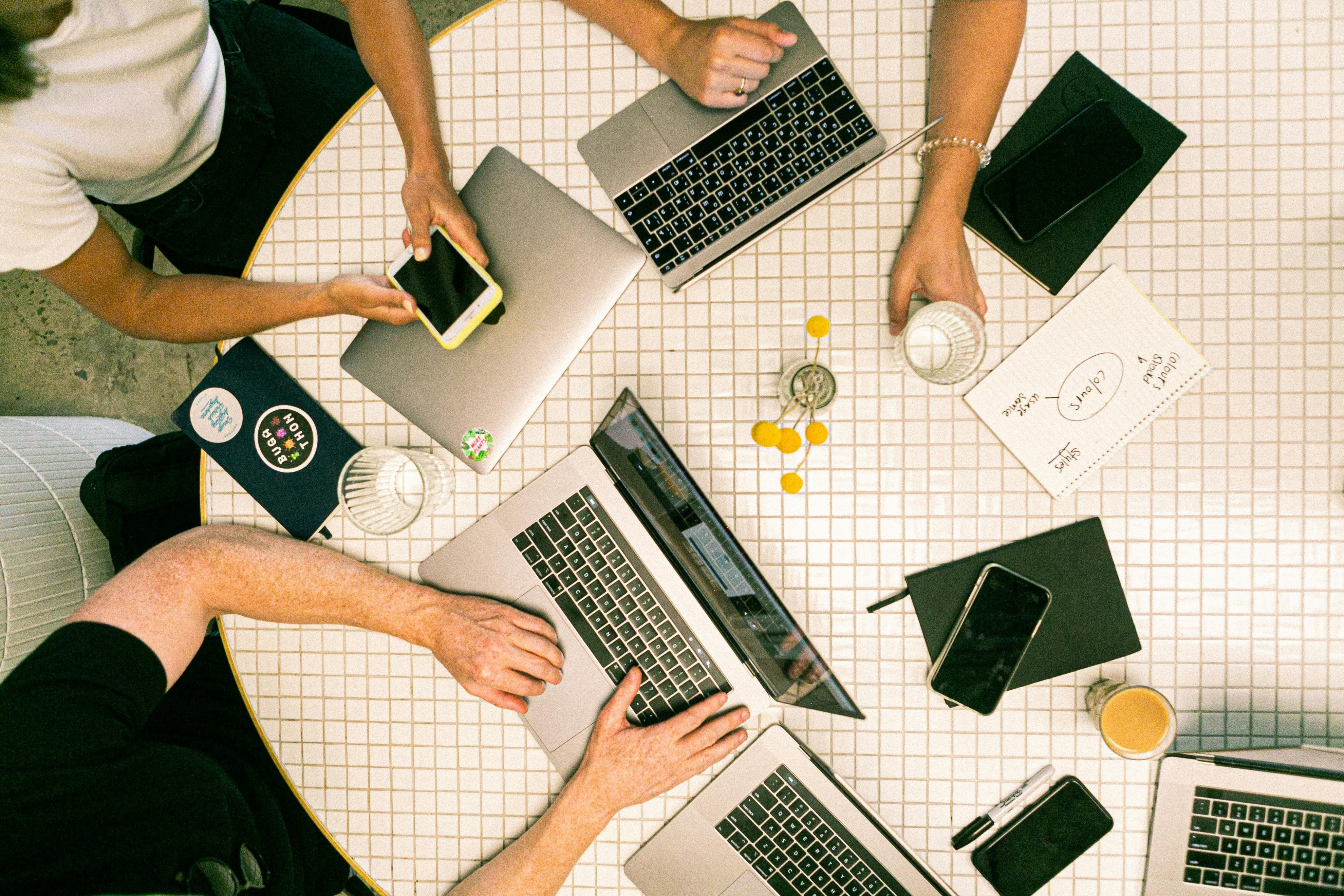 Marketing team laptops